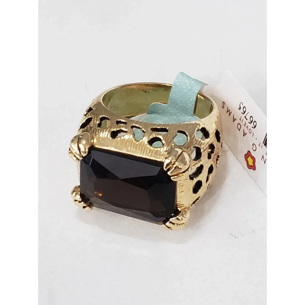 Leopard Jaguar Cocktail AMBER Ring Panther Cocktail Men Women Mob Boss Wife Gold